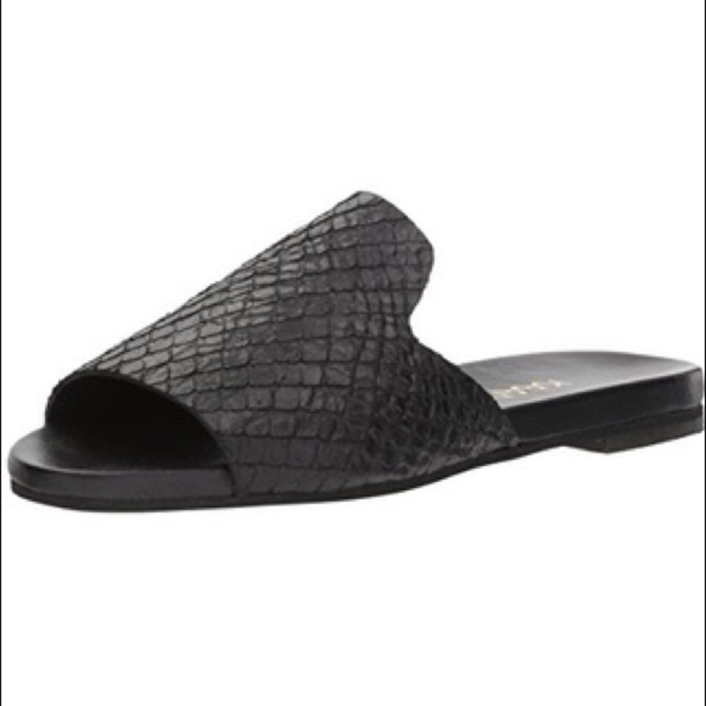 Kaanas Leticia Snakeskin Embossed Leather Slide